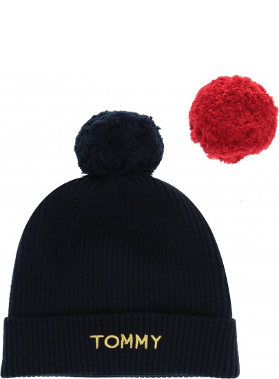 CZAPKA TOMMY HILFIGER SWAP YOUR POMPOM AW0AW06026 413
