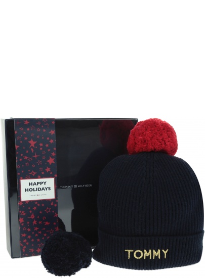 CZAPKA TOMMY HILFIGER SWAP YOUR POMPOM AW0AW06026 413