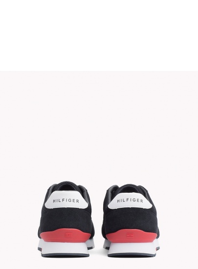 Granatowe Półbuty TOMMY HILFIGER Knitted Material Mix Runner