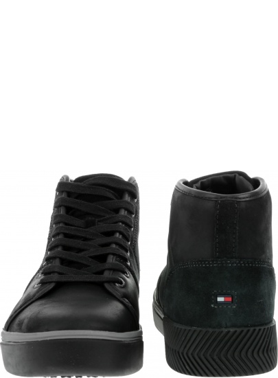 Trampki TOMMY HILFIGER Leather Mix High Top Cupsole - Trampki