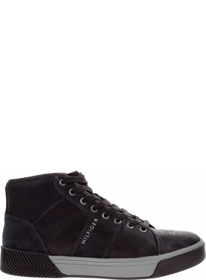 Trampki TOMMY HILFIGER Leather Mix High Top Cupsole - Trampki