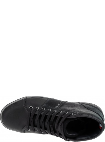 Trampki TOMMY HILFIGER Leather Mix High Top Cupsole - Trampki