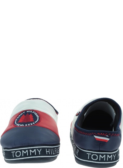 GRANATOWE KAPCIE TOMMY HILFIGER Downslipper Patch FM0FM02005