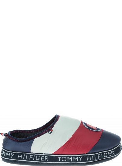GRANATOWE KAPCIE TOMMY HILFIGER Downslipper Patch FM0FM02005