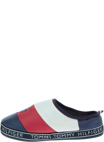GRANATOWE KAPCIE TOMMY HILFIGER Downslipper Patch FM0FM02005