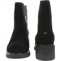 Sztyblety TOMMY HILFIGER Crepe Mid Heel - Botki