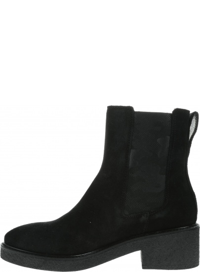 Sztyblety TOMMY HILFIGER Crepe Mid Heel - Botki