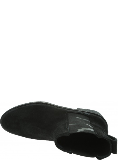 Sztyblety TOMMY HILFIGER Crepe Mid Heel - Botki