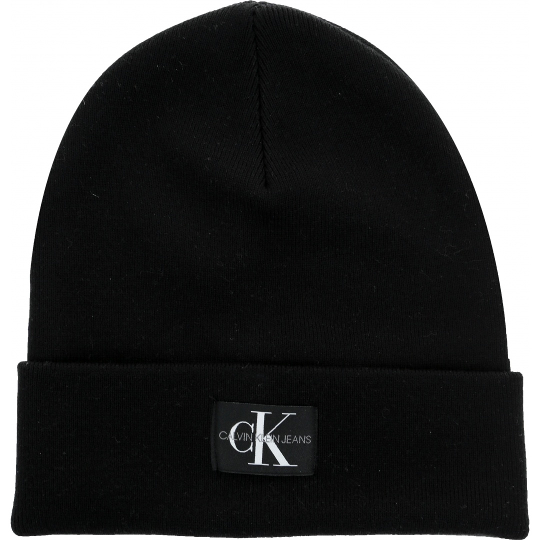 Czarna Czapka CALVIN KLEIN J Monogram Beanie K40K400857 016