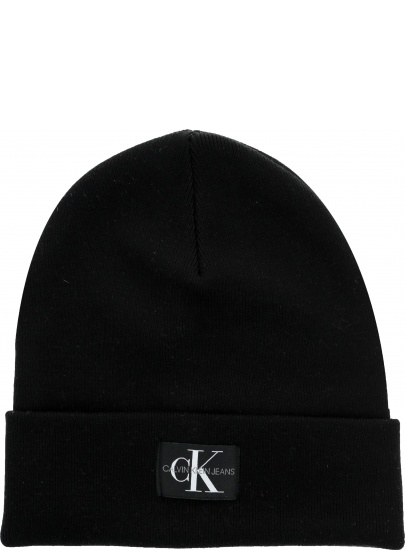 Czarna Czapka CALVIN KLEIN J Monogram Beanie K40K400857 016