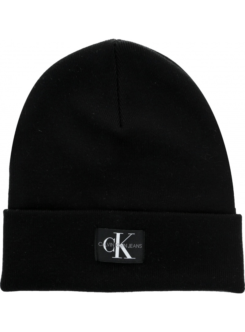 Czarna Czapka CALVIN KLEIN J Monogram Beanie K40K400857 016