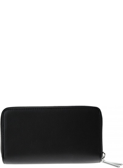 CZARNY PORTFEL CALVIN KLEIN STITCH DOUBLE ZIPAROUND K60K604864