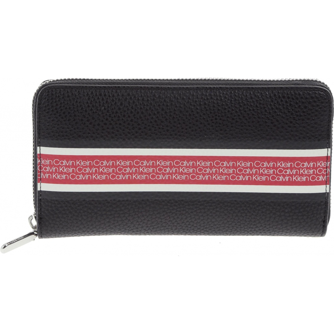 Czarny Portfel CALVIN KLEIN Race Large Ziparound K60K604884 001
