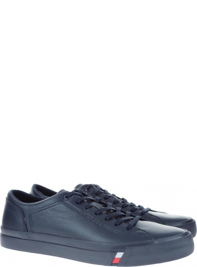 Granatowe Półbuty Tommy Hilfiger CORPORATE LEATHER SN MIDNIGHT