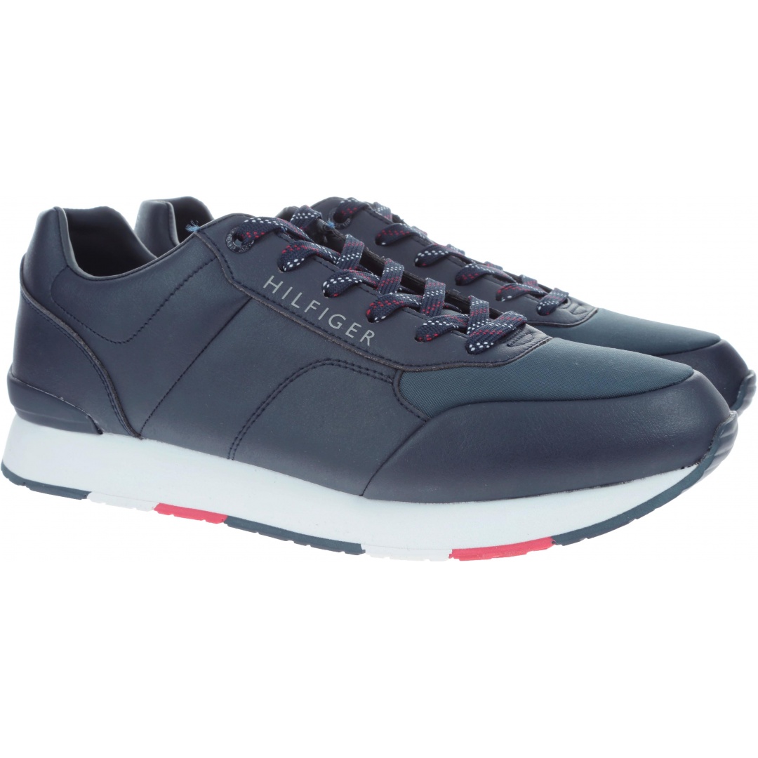 Granatowe Półbuty Tommy Hilfiger CORPORATE LEATHER RU MIDNIGHT