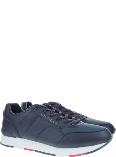 Granatowe Półbuty Tommy Hilfiger CORPORATE LEATHER RU MIDNIGHT