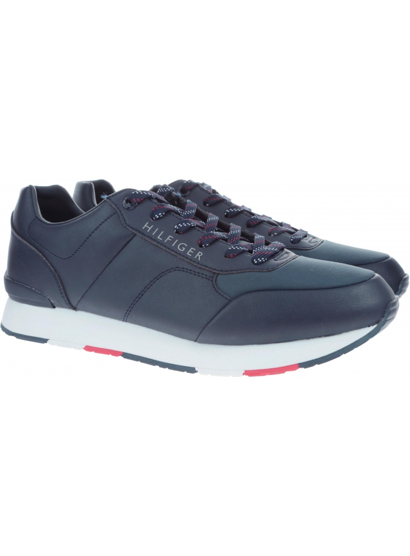 Granatowe Półbuty Tommy Hilfiger CORPORATE LEATHER RU MIDNIGHT