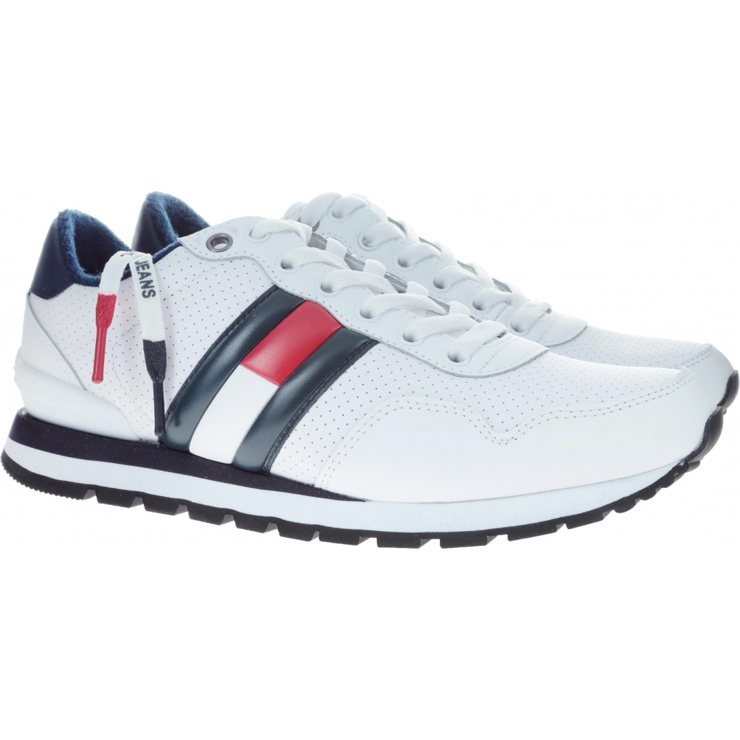 Półbuty Tommy Hilfiger LIFESTYLE TOMMY JEAN WHITE - Półbuty
