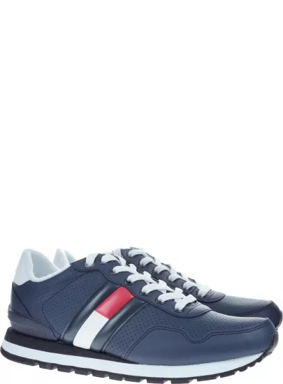 Granatowe Półbuty Tommy Hilfiger LIFESTYLE TOMMY JEAN INK -