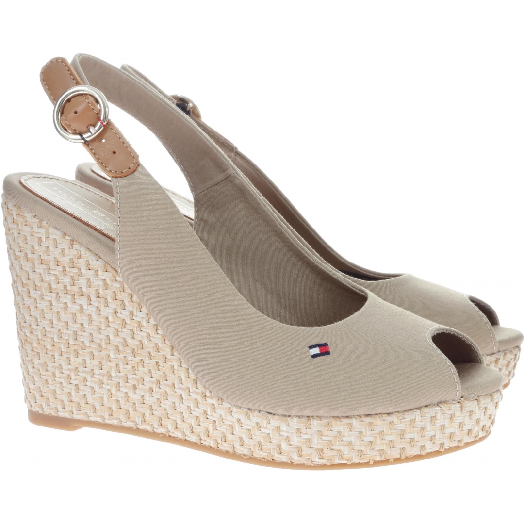 Espadryle Tommy Hilfiger ICONIC ELENA BASIC S COBBLESTONE -