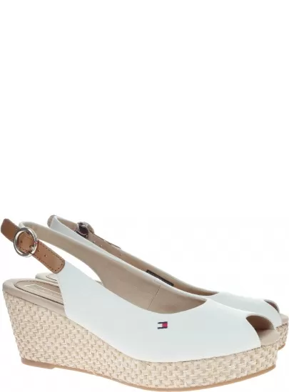 Espadryle Tommy Hilfiger ICONIC ELBA BASIC SL WHISPER WHITE -