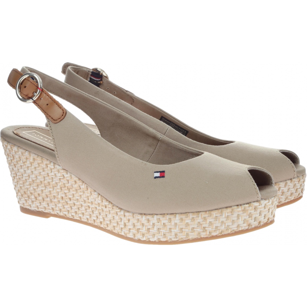 Espadryle Tommy Hilfiger ICONIC ELBA BASIC SL COBBLESTONE -