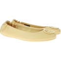 Baleriny Tommy Hilfiger FLEXIBLE LEATHER BAL Golden Haze -