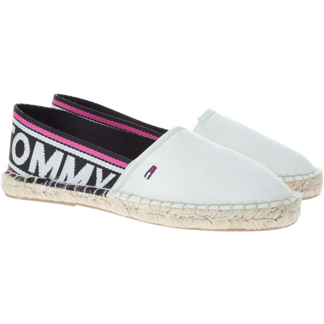 Espadryle Tommy Hilfiger POP WEBBING ESPDRILL WHITE - Espadryle
