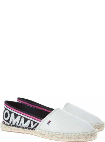 Espadryle Tommy Hilfiger POP WEBBING ESPDRILL WHITE - Espadryle