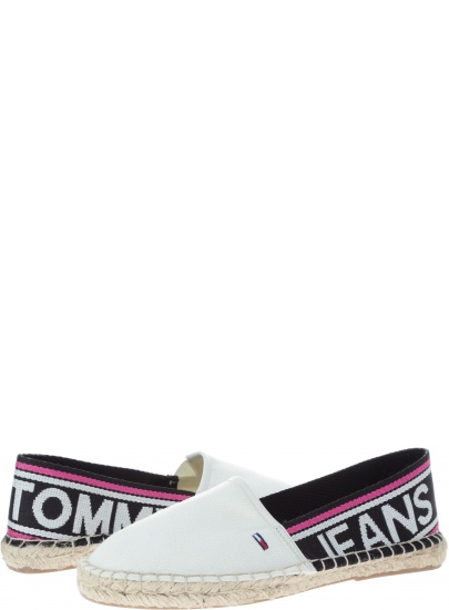 Espadryle Tommy Hilfiger POP WEBBING ESPDRILL WHITE - Espadryle