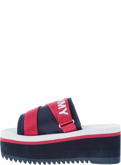 Klapki Tommy Hilfiger SPORTY NEOPRENE FLAT RWB - Klapki
