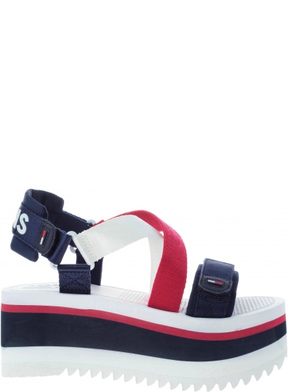 Sandały Tommy Hilfiger SPORTY NEOPRENE FLAT RWB - Sandały