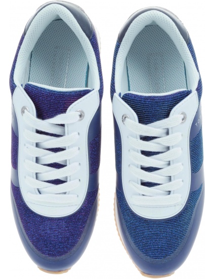 Półbuty Tommy Hilfiger GLITTER CITY SNEAKER TOMMY NAVY - Półbuty