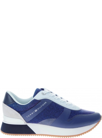 Półbuty Tommy Hilfiger GLITTER CITY SNEAKER TOMMY NAVY - Półbuty