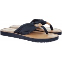 Japonki Tommy Hilfiger LEATHER FOOTBED BEAC MIDNIGHT - Japonki