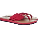 Japonki Tommy Hilfiger LEATHER FOOTBED BEAC TANGO RED - Japonki