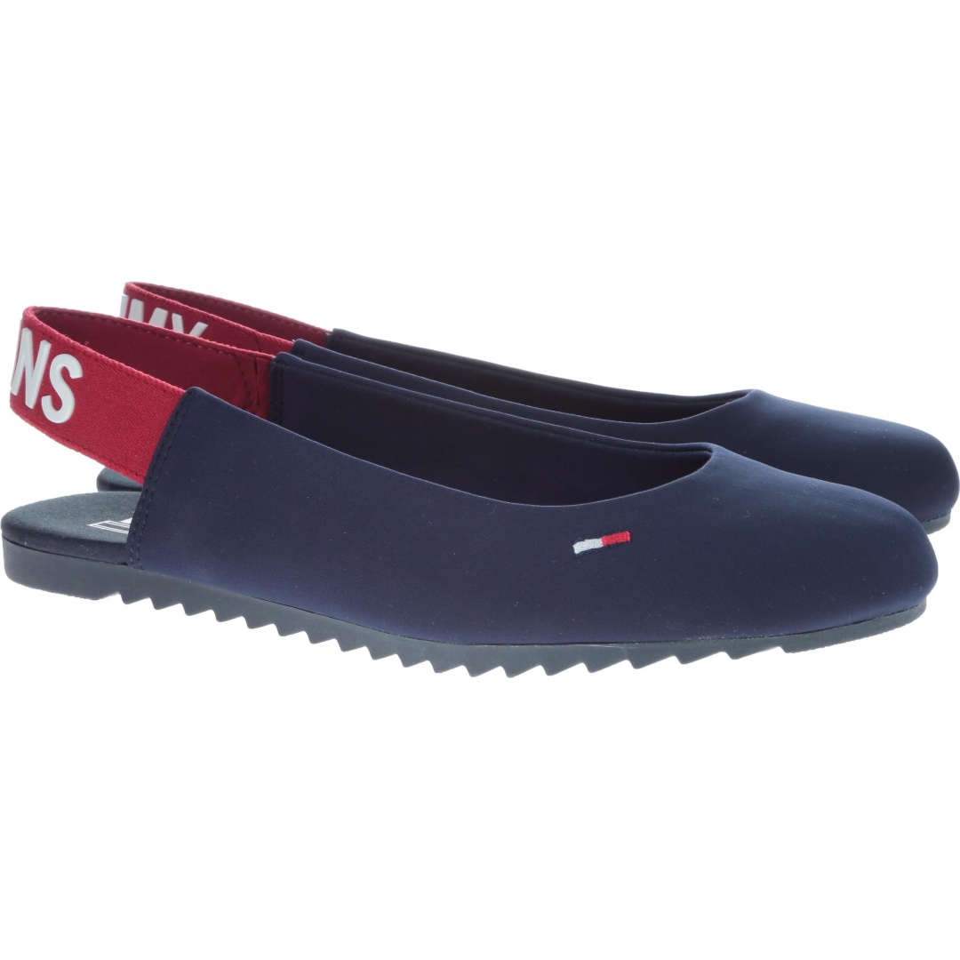 Baleriny Tommy Hilfiger SPORTY SLING BACK BA Navy - Baleriny