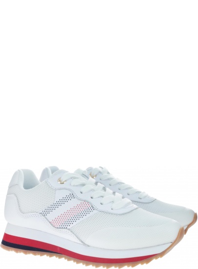 Półbuty Tommy Hilfiger TOMMY CORPORATE RETR WHITE - Półbuty