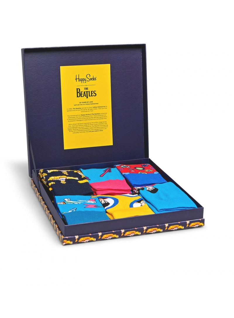 GIFT BOX SKARPET THE BEATLES HAPPY SOCKS XBEA10-6000 (6-PAK) - GIFT BOX SKARPET THE BEATLES HAPPY SOCKS XBEA10-6000 (6-PAK) -