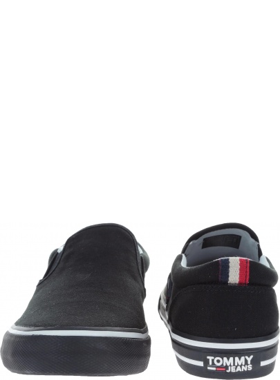 Czarne Tenisówki Tommy Hilfiger TOMMY JEANS TEXTILE BLACK -