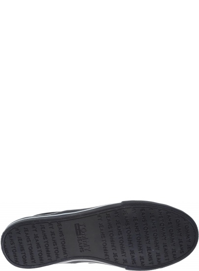 Czarne Tenisówki Tommy Hilfiger TOMMY JEANS TEXTILE BLACK -