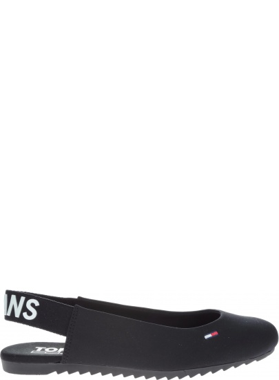 Baleriny Tommy Hilfiger SPORTY SLING BACK BA BLACK - Baleriny