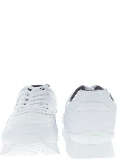 Białe półbuty Tommy Hilfiger CORPORATE LEATHER RU WHITE -