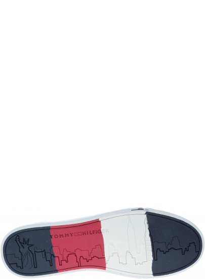 Białe skórzane Półbuty Tommy Hilfiger CORPORATE LEATHER SN