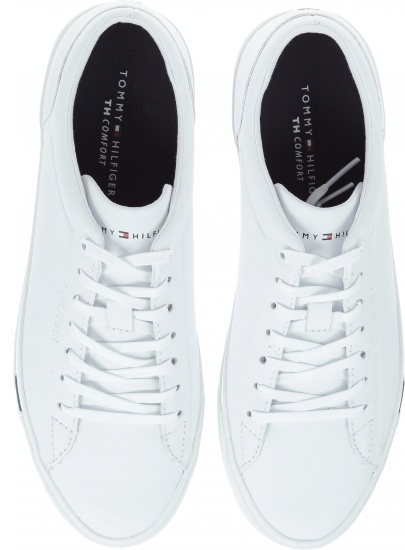Białe skórzane Półbuty Tommy Hilfiger CORPORATE LEATHER SN