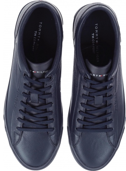 Granatowe Półbuty Tommy Hilfiger CORPORATE LEATHER SN MIDNIGHT