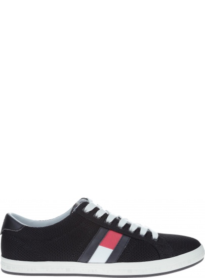 Czarne półbuty Tommy Hilfiger ESSENTIAL FLAG DETAIL BLACK -