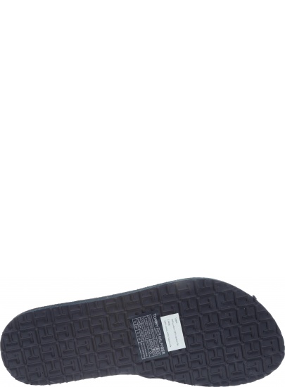 Japonki Tommy Hilfiger LEATHER FOOTBED BEAC MIDNIGHT - Japonki