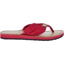 Japonki Tommy Hilfiger LEATHER FOOTBED BEAC TANGO RED - Japonki