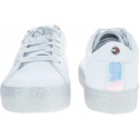 Białe Półbuty Tommy Hilfiger GLITTER DRESS SNEAKE WHITE -